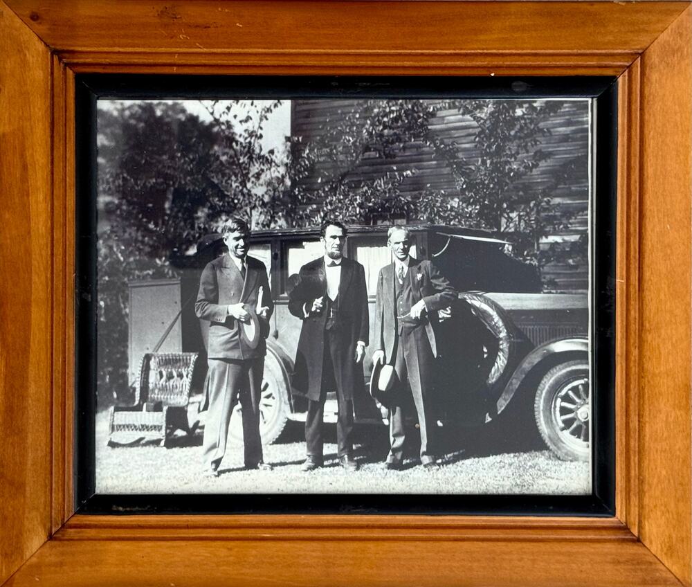 1930s Henry Ford, Will Rogers & Charles E Bull Darkroom Press Photo